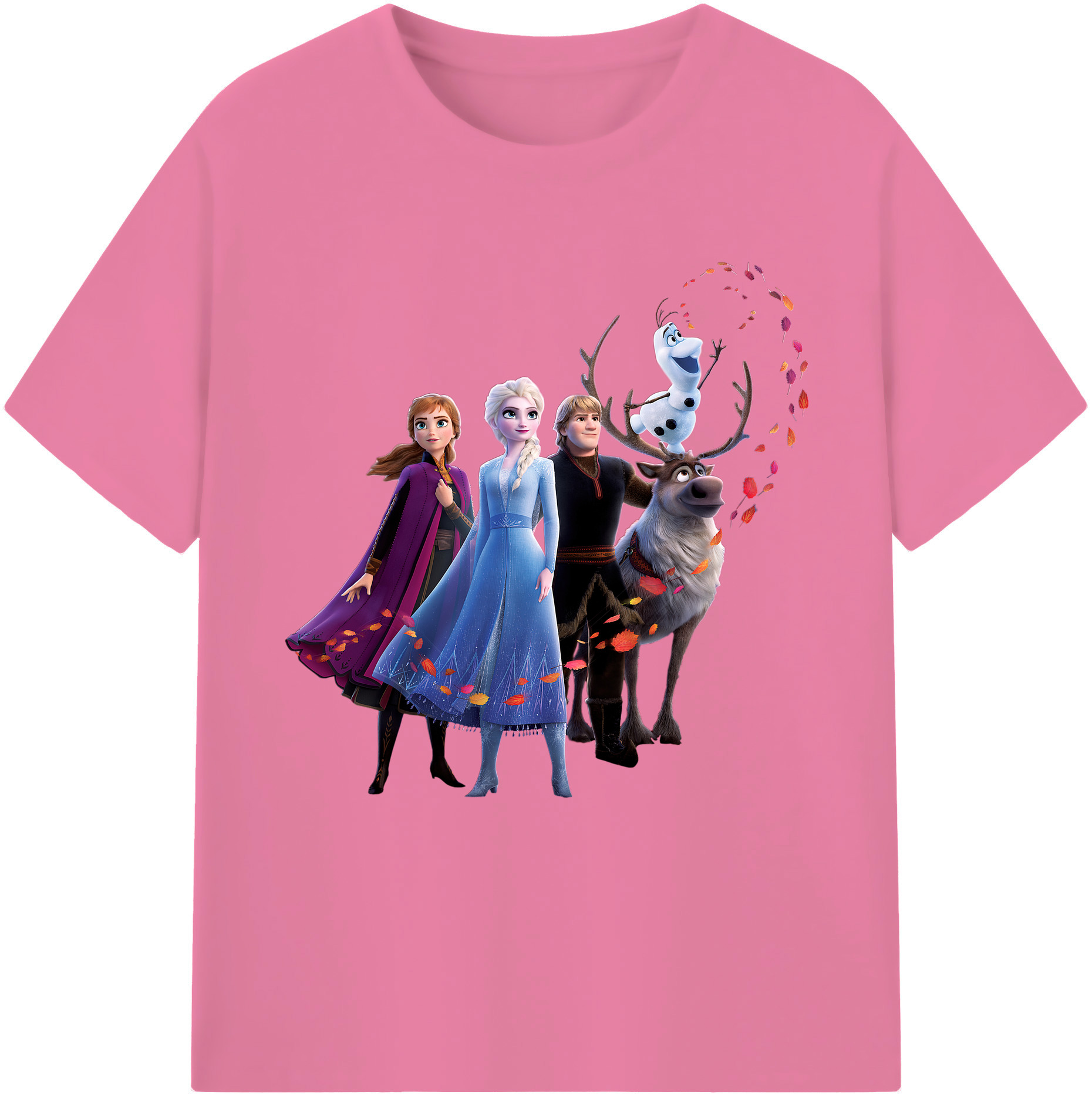 （画像用） アナと雪の女王 アンナ エルサ Frozen Anna Elsa 綿100％半袖Tシャツ（フロントプリント）